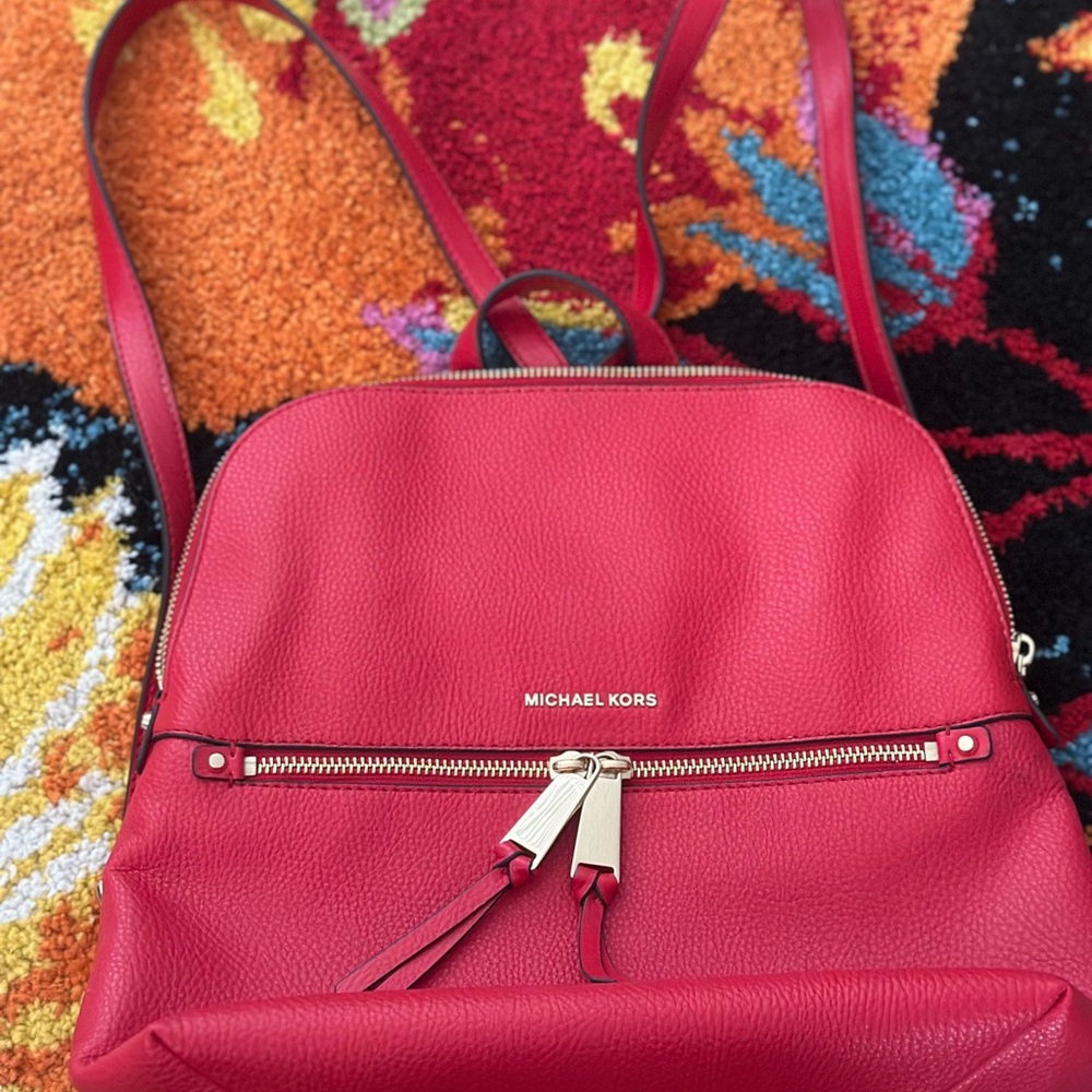 Michael Kors Red Backpack - image 1